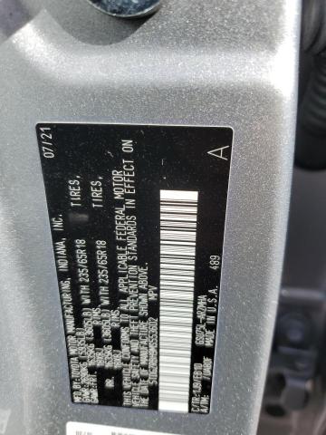 5TDGZRBH9MS553602 - 2021 TOYOTA HIGHLANDER XLE SILVER photo 13