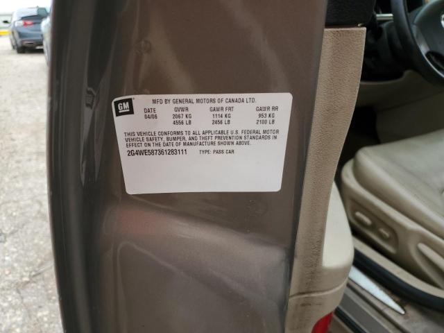 2G4WE587361283111 - 2006 BUICK LACROSSE CXS TAN photo 12