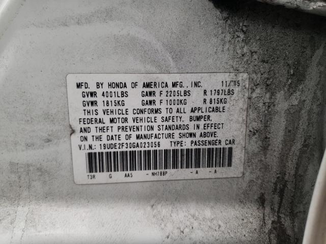 19UDE2F30GA023056 - 2016 ACURA ILX BASE WATCH PLUS WHITE photo 13