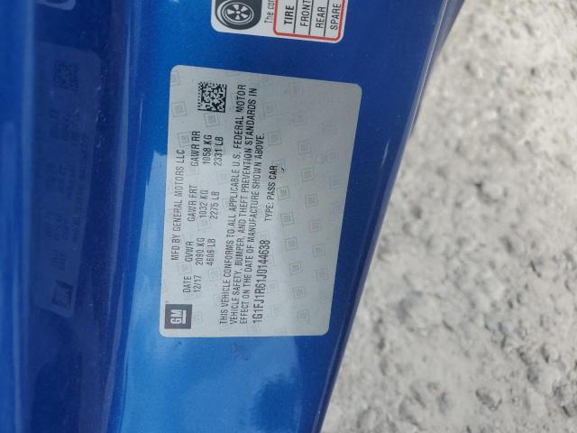 1G1FJ1R61J0144638 - 2018 CHEVROLET CAMARO ZL1 BLUE photo 13