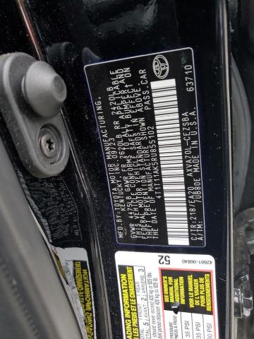 4T1T11AK5RU855102 - 2024 TOYOTA CAMRY SE NIGHT SHADE BLACK photo 12