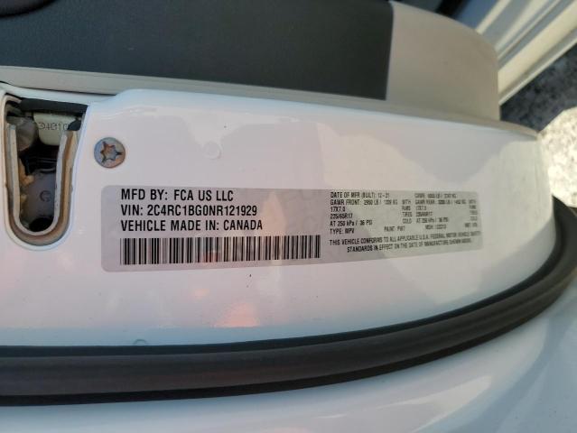 2C4RC1BG0NR121929 - 2022 CHRYSLER PACIFICA TOURING L WHITE photo 12