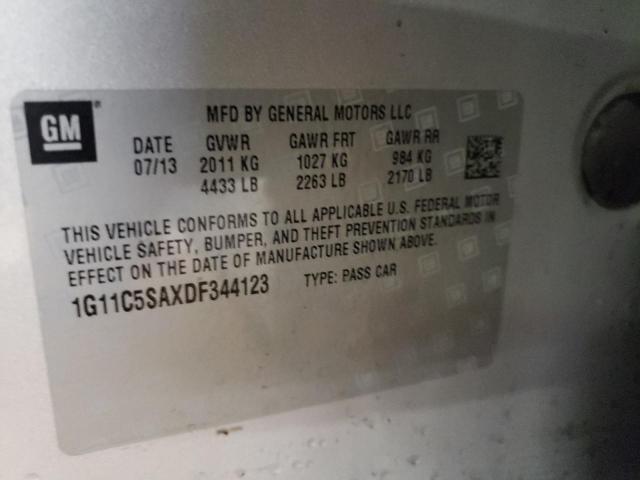 1G11C5SAXDF344123 - 2013 CHEVROLET MALIBU 1LT 灰色 照片 12