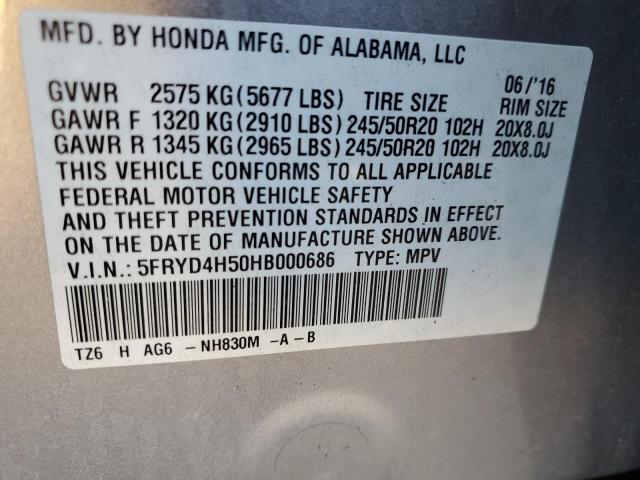 5FRYD4H50HB000686 - 2017 ACURA MDX TECHNOLOGY SILVER photo 13