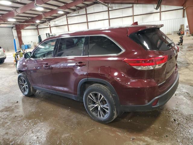 5TDBZRFH2KS733599 - 2019 TOYOTA HIGHLANDER LE BURGUNDY photo 2