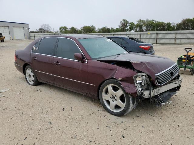 JTHBN30F530099546 - 2003 LEXUS LS 430 RED photo 4