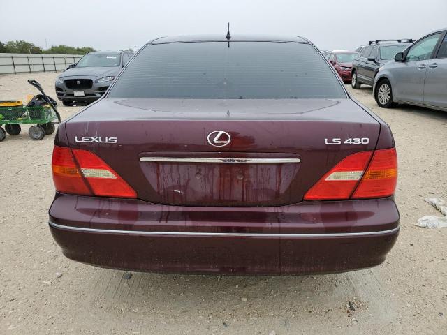 JTHBN30F530099546 - 2003 LEXUS LS 430 RED photo 6