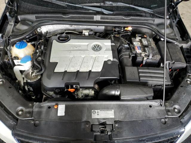 3VWLL7AJ9CM329962 - 2012 VOLKSWAGEN JETTA TDI BLACK photo 11