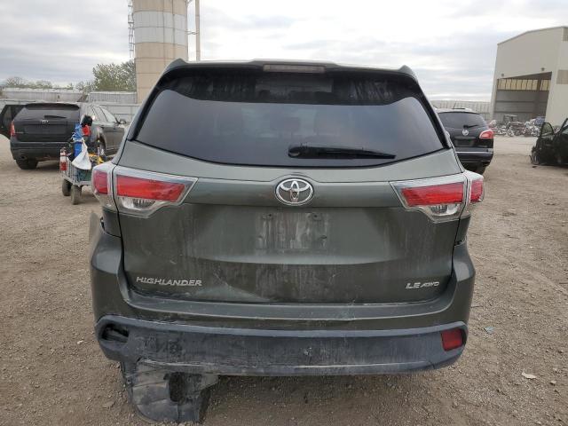 5TDBKRFH2FS170791 - 2015 TOYOTA HIGHLANDER LE GREEN photo 6