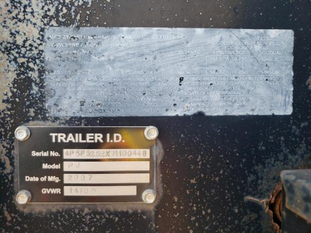 4P5FS252X71100448 - 2007 PJ TRAILER BLACK photo 10