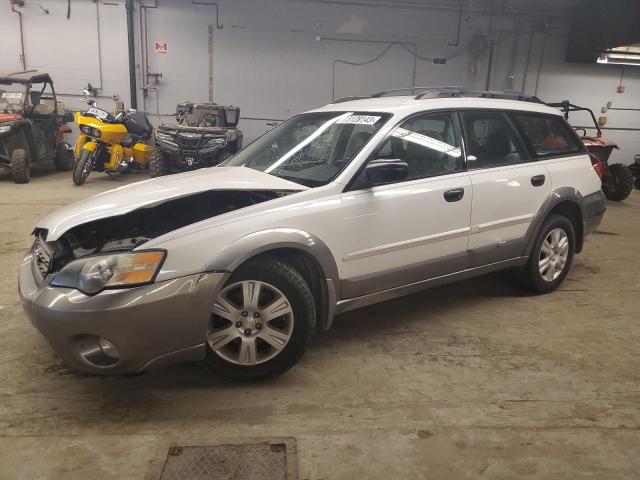 4S4BP61CX57302986 - 2005 SUBARU LEGACY OUTBACK 2.5I WHITE photo 1