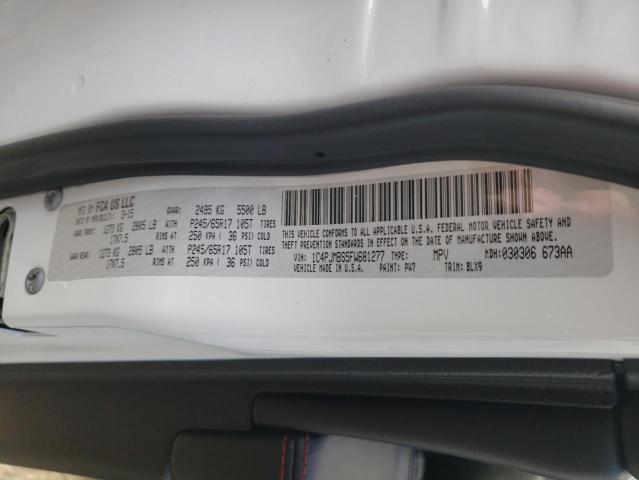 1C4PJMBS5FW681277 - 2015 JEEP CHEROKEE TRAILHAWK თეთრი ფოტო 12