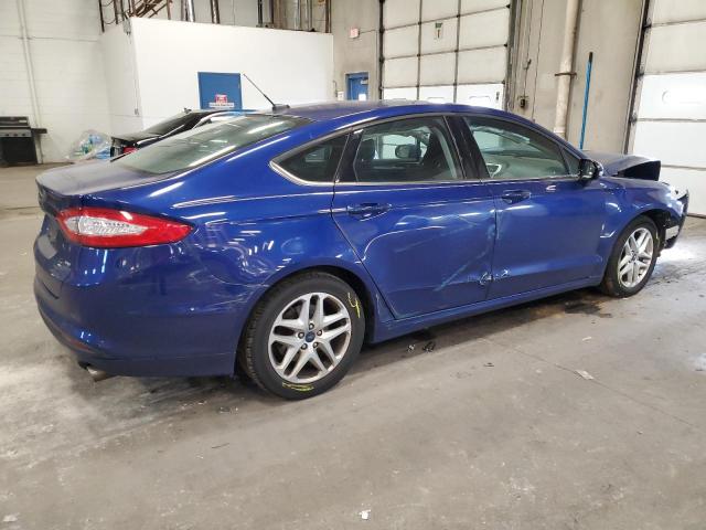 1FA6P0H75E5406914 - 2014 FORD FUSION SE BLUE photo 3