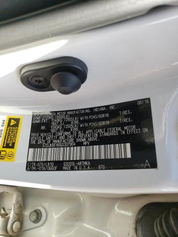 5TDJKRFH0GS307904 - 2016 TOYOTA HIGHLANDER XLE Ağ foto 13