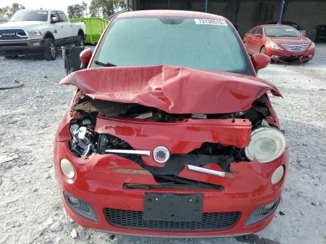 3C3CFFBR2CT109758 - 2012 FIAT 500 SPORT RED photo 5