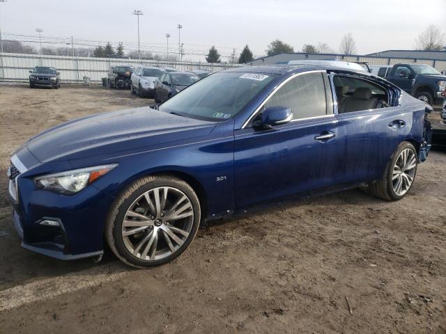 JN1EV7AR9JM444939 - 2018 INFINITI Q50 LUXE BLUE photo 1