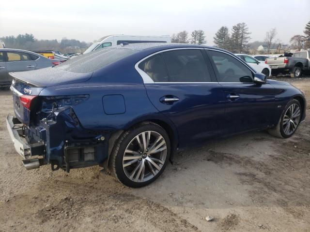 JN1EV7AR9JM444939 - 2018 INFINITI Q50 LUXE BLUE photo 3