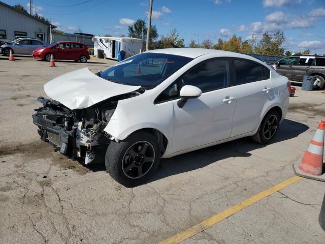 KNADM4A38E6417924 - 2014 KIA RIO LX WHITE photo 1