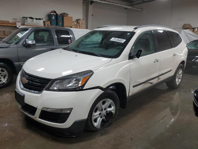 1GNKRFED1DJ248908 - 2013 CHEVROLET TRAVERSE LS WHITE photo 1