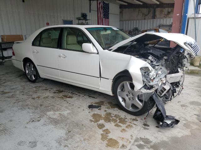 JTHBN36F155027644 - 2005 LEXUS LS 430 WHITE photo 4