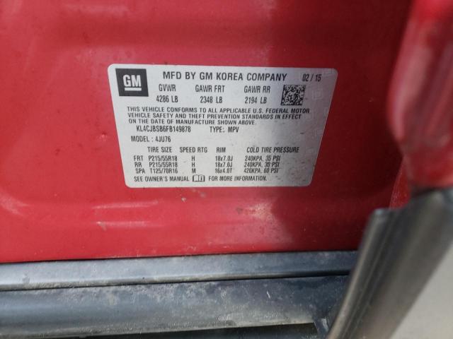 KL4CJBSB6FB149878 - 2015 BUICK ENCORE CONVENIENCE 红色 照片 12