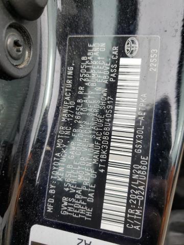 4T1BK3DB6BU405917 - 2011 TOYOTA AVALON BASE 黑色 照片 12