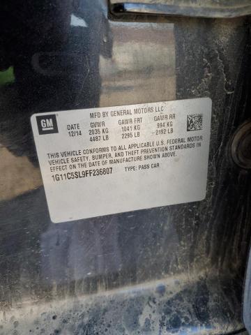 1G11C5SL9FF236807 - 2015 CHEVROLET MALIBU 1LT 黑色 照片 13