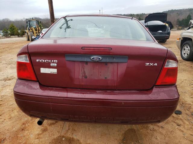 1FAFP34N56W185154 - 2006 FORD FOCUS ZX4 BURGUNDY photo 6