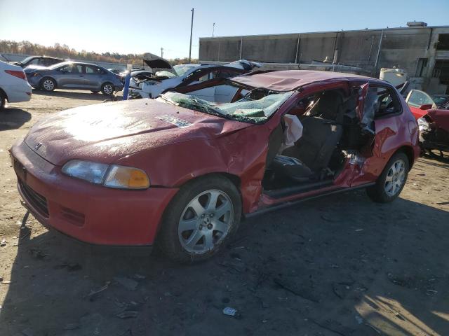 2HGEH2379SH509619 - 1995 HONDA CIVIC VX RED photo 1