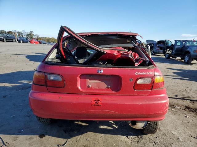 2HGEH2379SH509619 - 1995 HONDA CIVIC VX RED photo 6