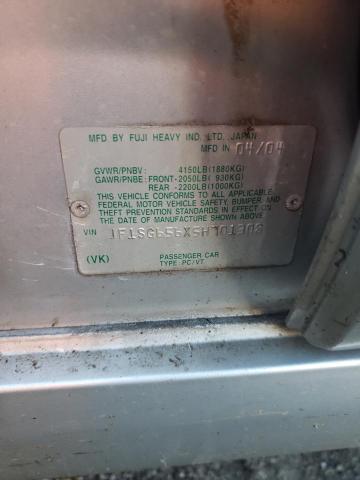 JF1SG656X5H701308 - 2005 SUBARU FORESTER 2.5XS Plata foto 13