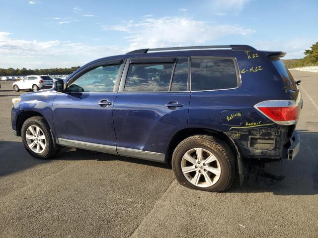 5TDBK3EH9CS147907 - 2012 TOYOTA HIGHLANDER BASE BLUE photo 2