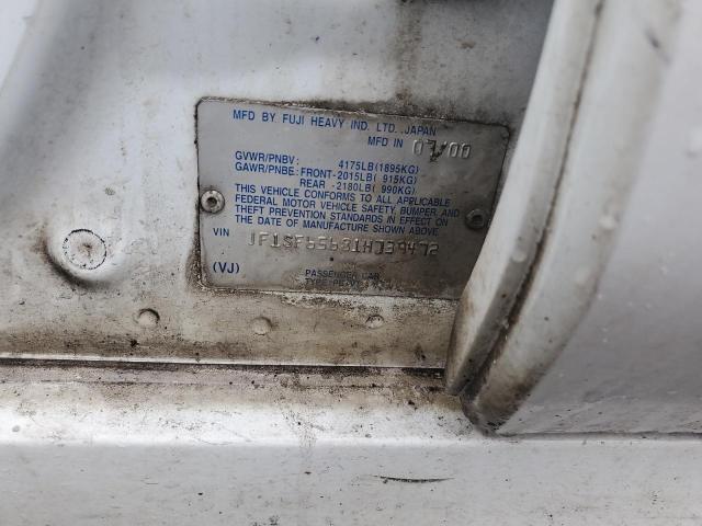 JF1SF65681H739472 - 2001 SUBARU FORESTER S 白色 照片 12