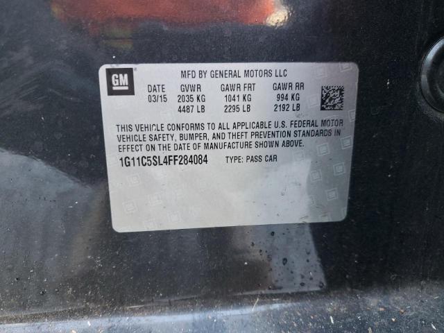 1G11C5SL4FF284084 - 2015 CHEVROLET MALIBU 1LT CHARCOAL photo 12