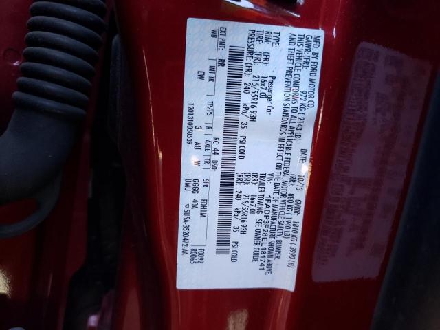 1FADP3F28EL181741 - 2014 FORD FOCUS SE RED photo 12