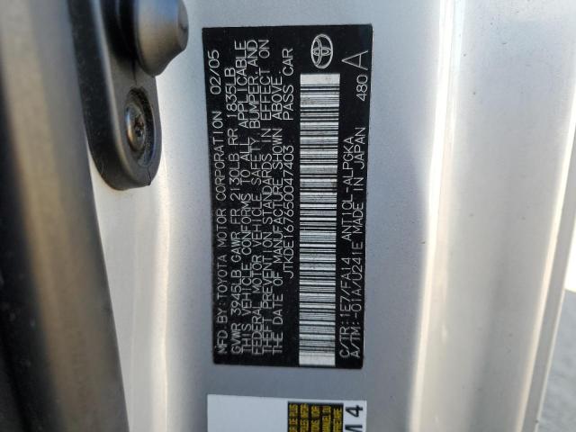 JTKDE167650047403 - 2005 TOYOTA SCION TC 银色 照片 13