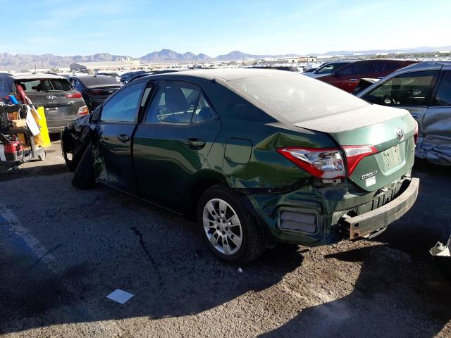 2T1BURHEXGC562702 - 2016 TOYOTA COROLLA L GREEN photo 2