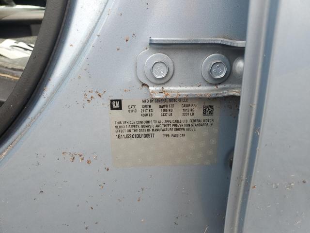 1G11J5SX1DU130577 - 2013 CHEVROLET MALIBU LTZ ლურჯი ფოტო 13