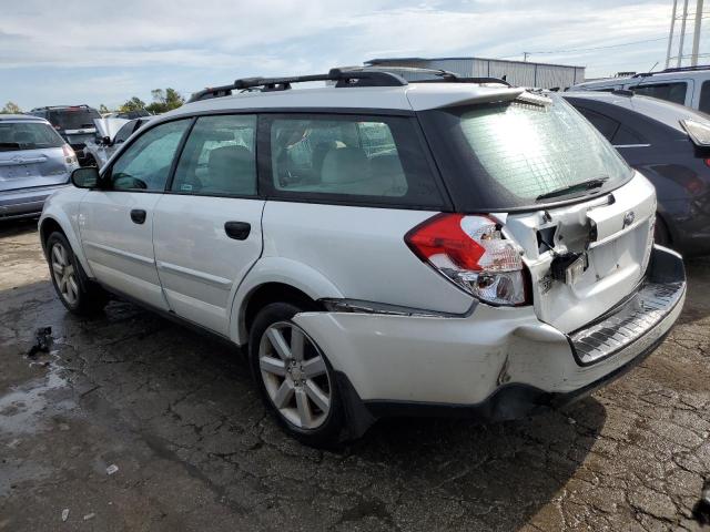 4S4BP61C197310755 - 2009 SUBARU OUTBACK 2.5I WHITE photo 2