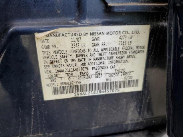 1N4AL21E18N457079 - 2008 NISSAN ALTIMA 2.5 BLUE photo 12