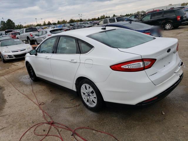 3FA6P0G73DR156800 - 2013 FORD FUSION S WHITE photo 2