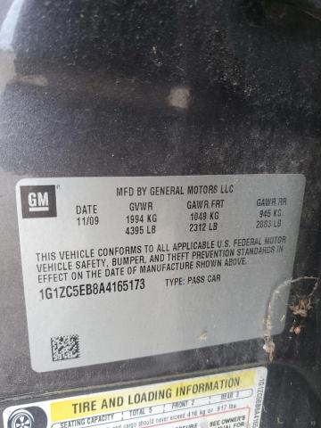 1G1ZC5EB8A4165173 - 2010 CHEVROLET MALIBU 1LT GRAY photo 12