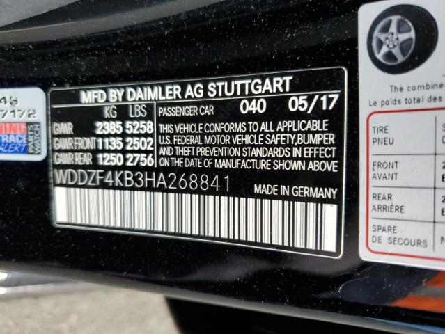 WDDZF4KB3HA268841 - 2017 MERCEDES-BENZ E 300 4MATIC BLACK photo 13