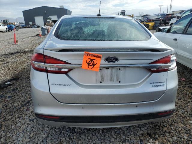 3FA6P0RU1JR192242 - 2018 FORD FUSION TITANIUM/PLATINUM HEV SILVER photo 6