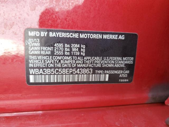 WBA3B5C58EP543863 - 2014 BMW 328 XI SULEV RED photo 12