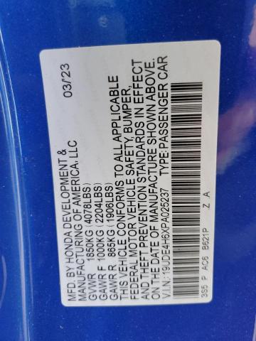 19UDE4H6XPA025237 - 2023 ACURA INTEGRA A-SPEC TECH BLUE photo 12