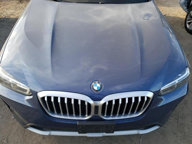5UX53DP0XN9J54131 - 2022 BMW X3 XDRIVE30I BLUE photo 11