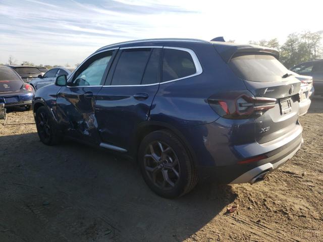 5UX53DP0XN9J54131 - 2022 BMW X3 XDRIVE30I BLUE photo 2