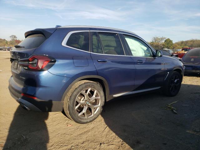 5UX53DP0XN9J54131 - 2022 BMW X3 XDRIVE30I BLUE photo 3