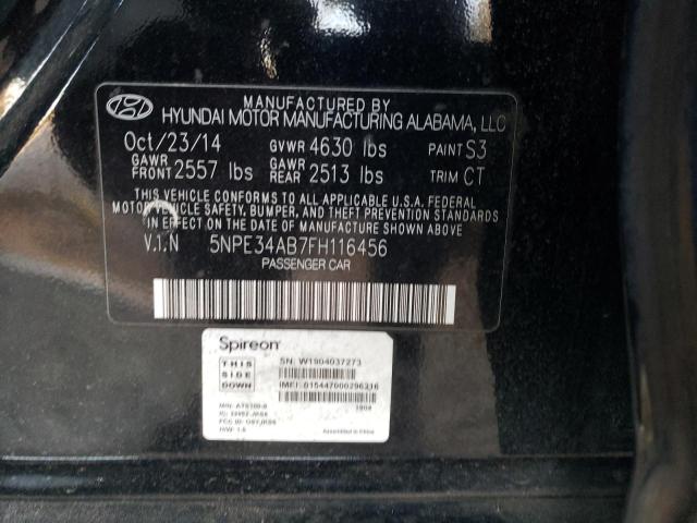 5NPE34AB7FH116456 - 2015 HYUNDAI SONATA SPORT BLACK photo 13